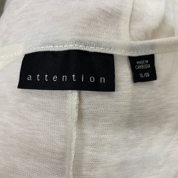 Attention Soft and Cozy V-Neck ¾ Drop Sleeve Light Knit Oversized Blouse XL - Picture 4 of 4